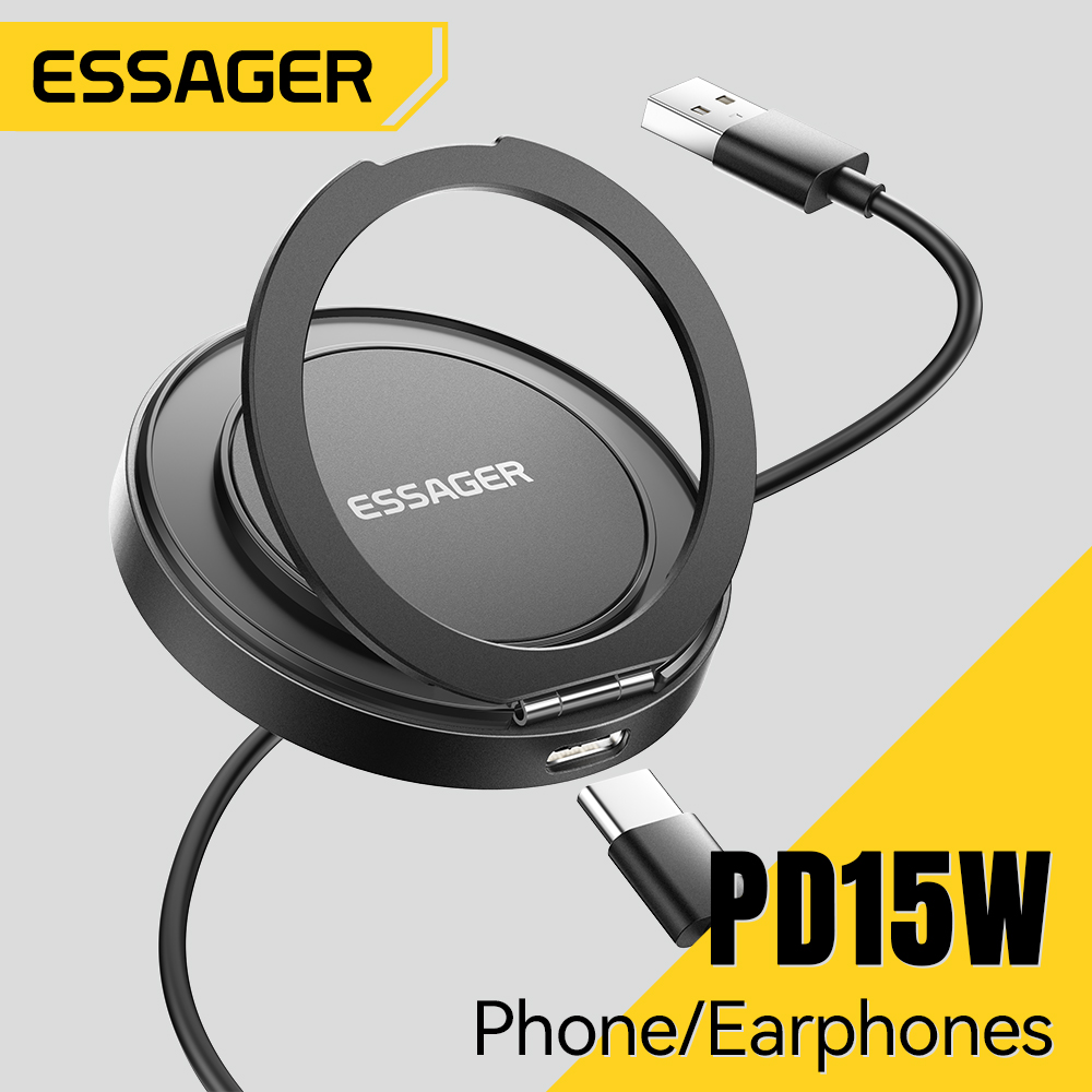 Usb C Earphone - Essager manyetik kablosuz şarj cihazı 15W
